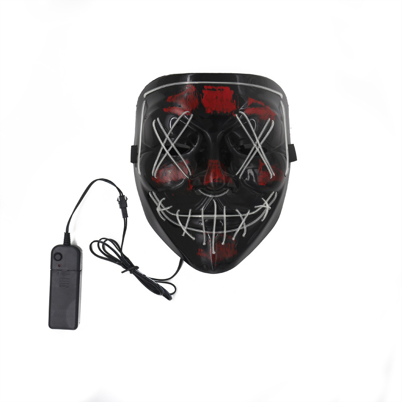 Halloween Glow mask EL Ghost dance with Blood Flash Blood Horror LED mask ebay Amazon Wish