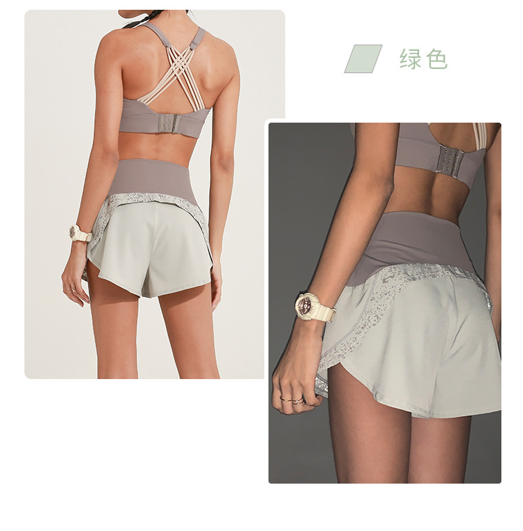 Erun's new running shorts LULU version of women's Glow-out running yoga shorts has a skinny, quick-drying print