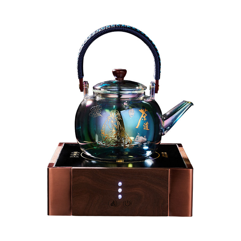 Ceramic Stove Tea Stove Glass Tea Maker Glow Gold and Silver Burning High Temperature Resistant Automatic Kettle