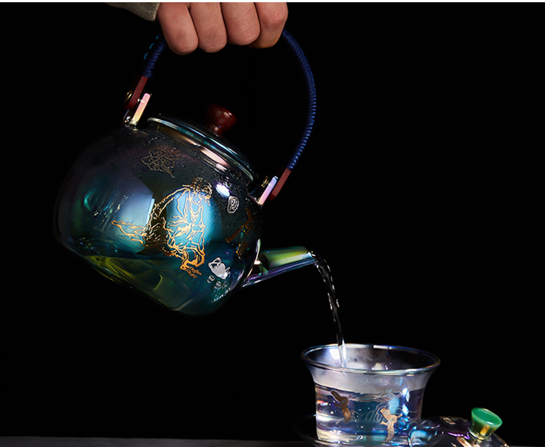 Ceramic Stove Tea Stove Glass Tea Maker Glow Gold and Silver Burning High Temperature Resistant Automatic Kettle Ceramic Stove Tea Stove Glass Tea Maker Glow Gold and Silver Burning High Temperature Resistant Automatic Kettle