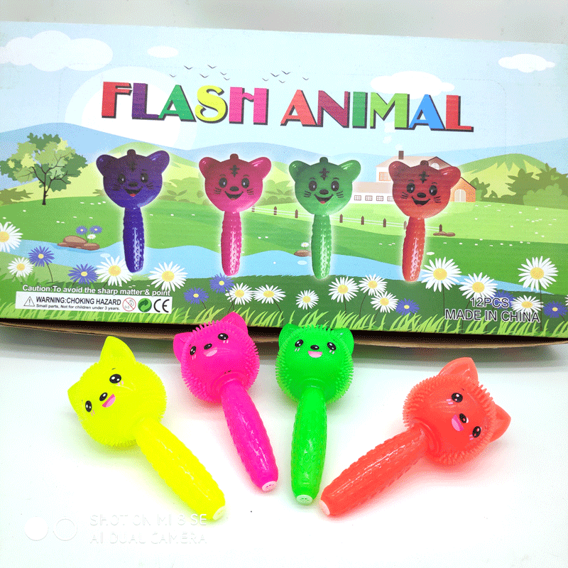Decompression Artifact Squeeze and Sound Glow Stick Squeezing Toy Children&#039;s Luminous Toys Handle Night Market Stall Supply