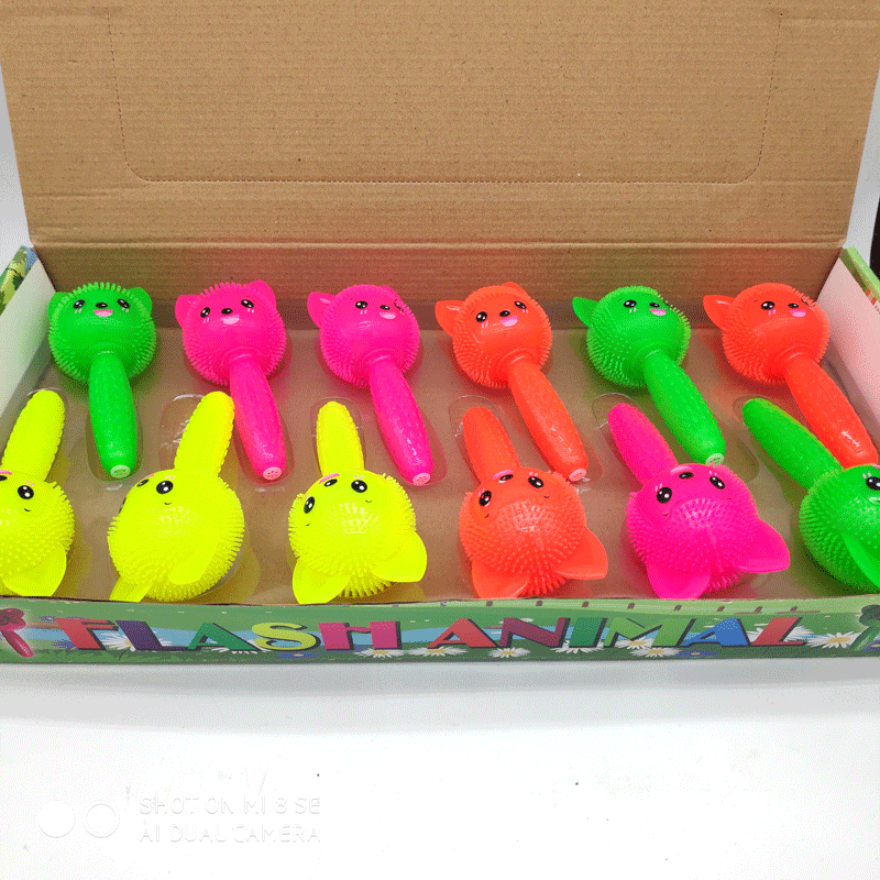 Decompression Artifact Squeeze and Sound Glow Stick Squeezing Toy Children&#039;s Luminous Toys Handle Night Market Stall Supply