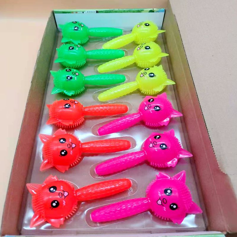 Squeeze and Sound Glow Stick Squeezing Toy Children's Luminous Toys Handle Night Market Stall Toys 2 Yuan Toy Wholesale