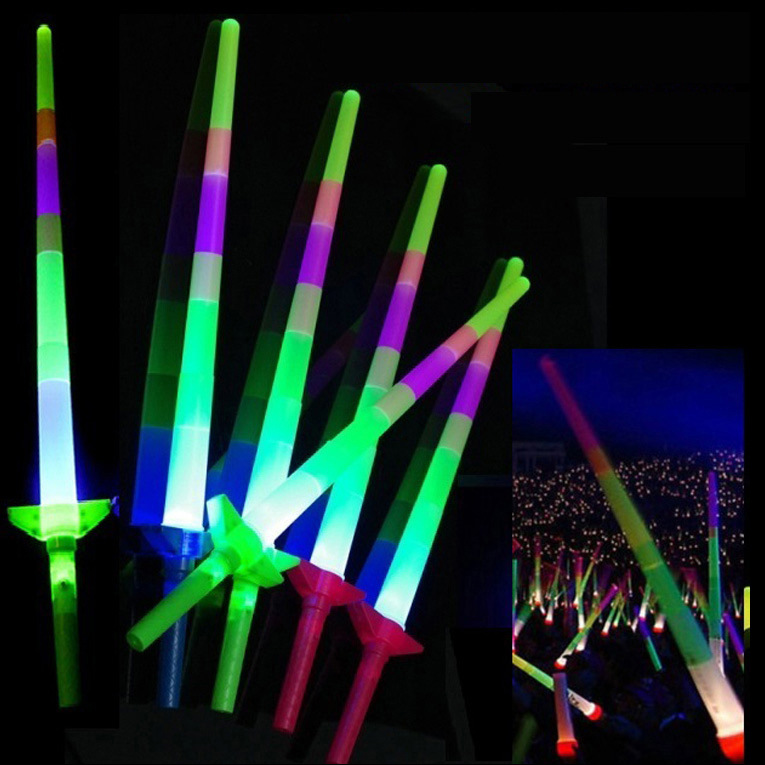 Electronic Retractable Glow Stick Concert Cheering Props Large Light Stick Creative LED Glow Stick Light Stick
