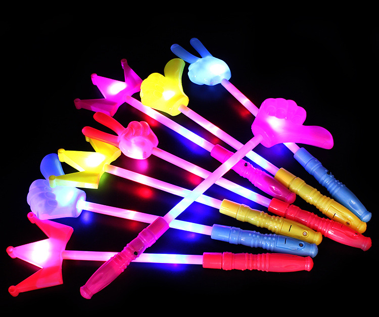 Cheer props victory gesture stick colorful flash fluorescent stick V thumb gesture glow stick wholesale Cheer props victory gesture stick colorful flash fluorescent stick V thumb gesture glow stick wholesale