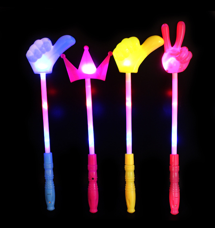 Cheer props victory gesture stick colorful flash fluorescent stick V thumb gesture glow stick wholesale Cheer props victory gesture stick colorful flash fluorescent stick V thumb gesture glow stick wholesale