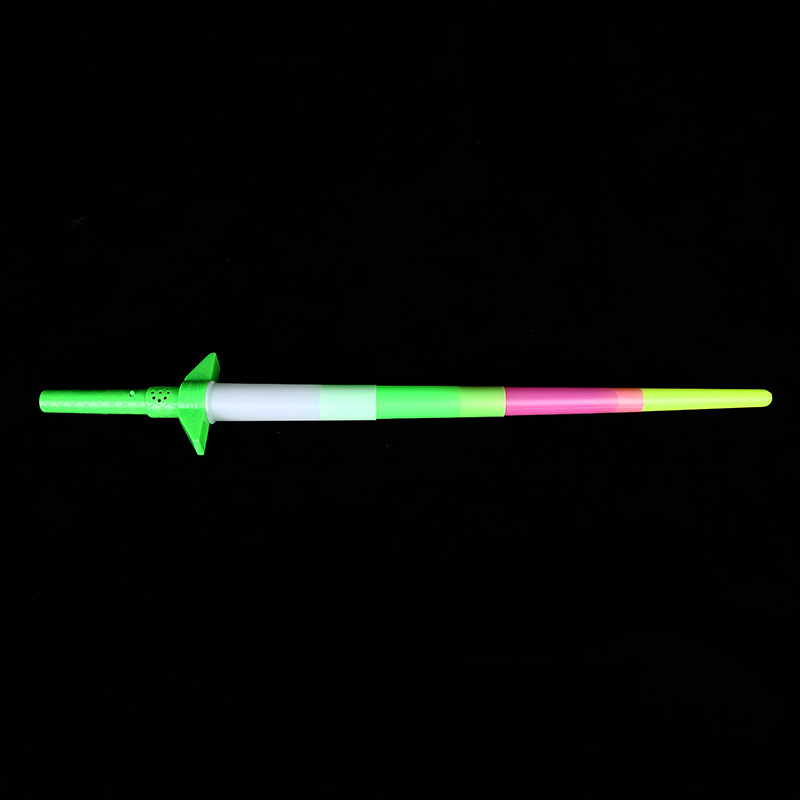 Music four sticks Plastic floor glow toy cross-border telescopic glow stick Taobao hot style toy sword wholesale