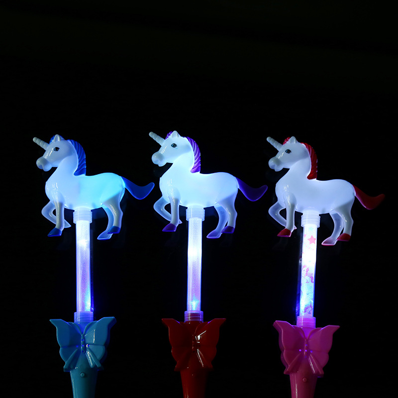 Creative New Unicorn Color Glow Stick Plastic Children&#039;s Luminous Stick Stall Supply Factory Wholesale