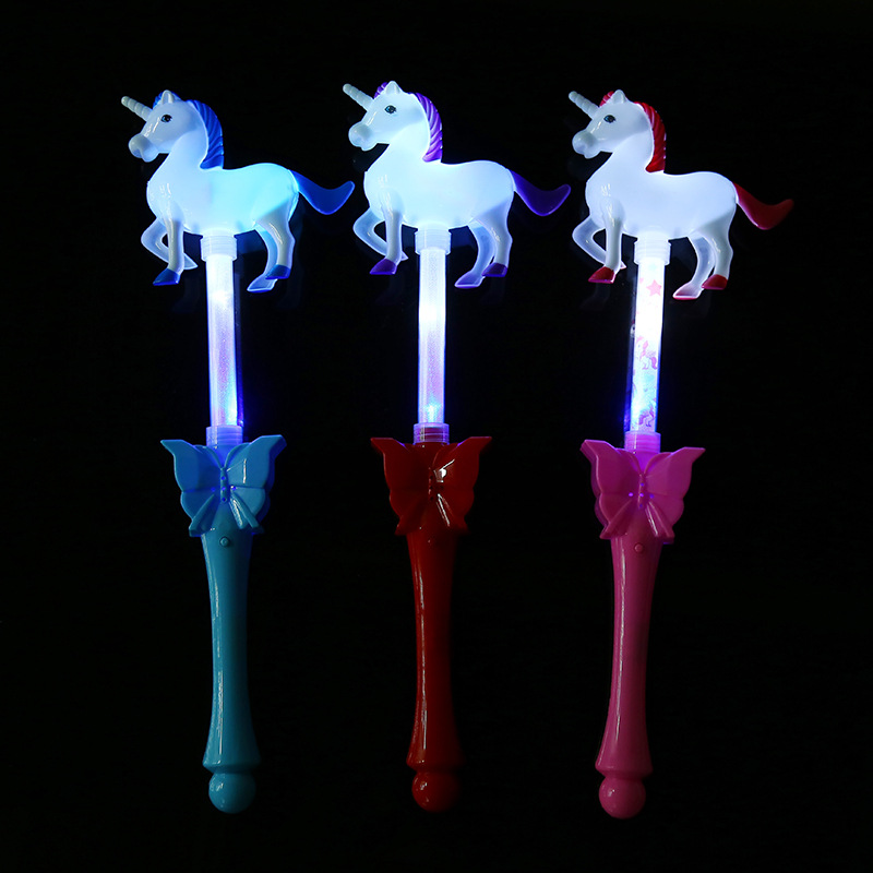 Creative New Unicorn Color Glow Stick Plastic Children&#039;s Luminous Stick Stall Supply Factory Wholesale