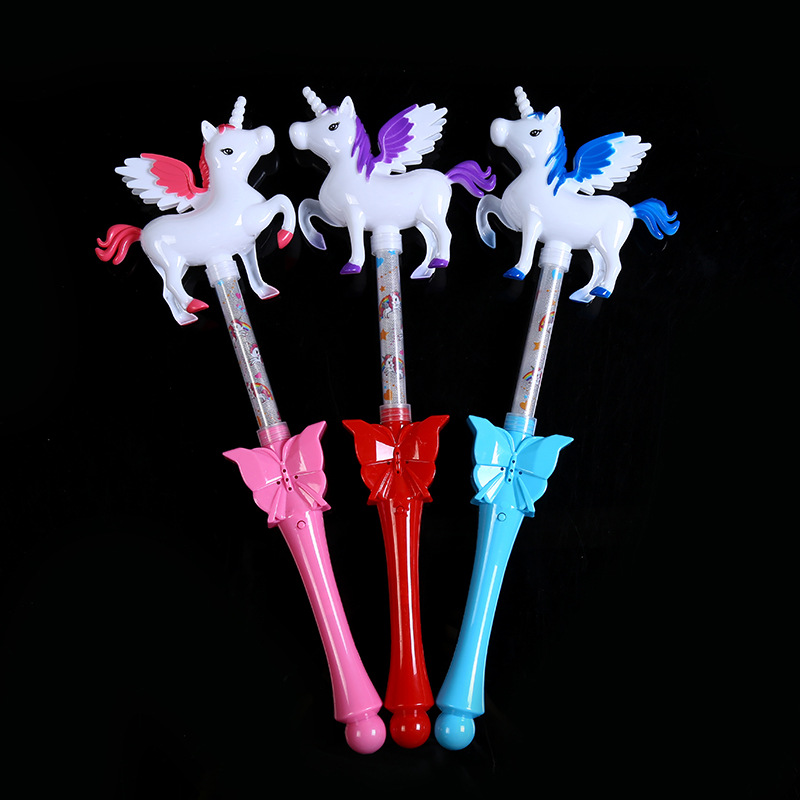 Creative New Unicorn Color Glow Stick Plastic Children's Luminous Stick Stall Supply Factory Wholesale