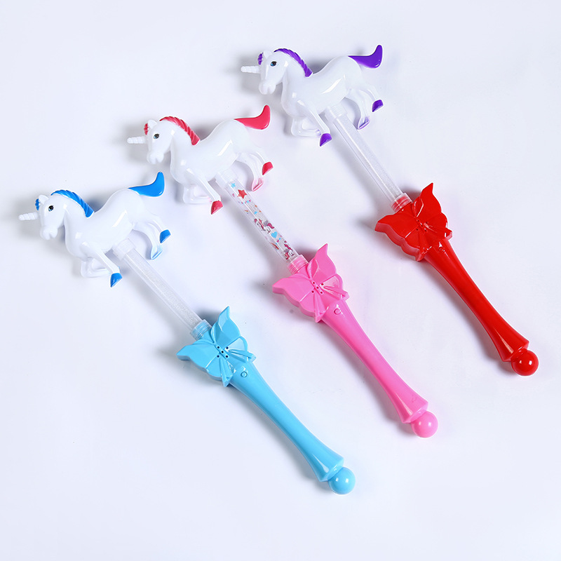 Creative New Unicorn Color Glow Stick Plastic Children's Luminous Stick Stall Supply Factory Wholesale