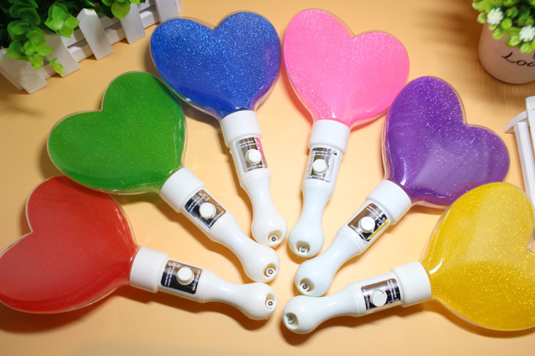 Supply New LED Glow Stick Love Flash Stick Heart-Shaped Short Light Stick Supply New LED Glow Stick Love Flash Stick Heart-Shaped Short Light Stick