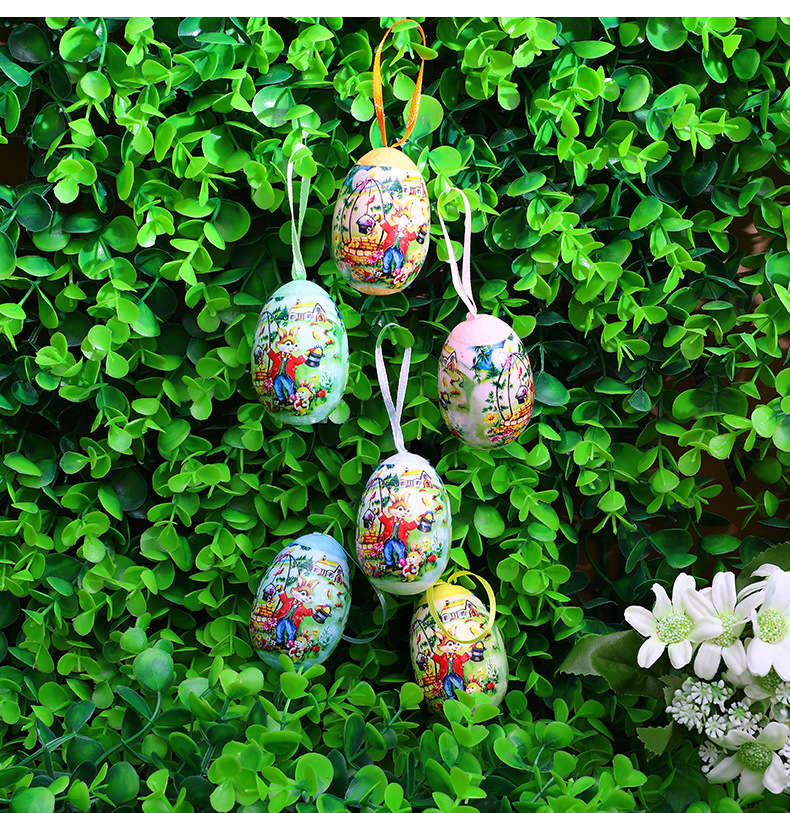 Cross-Border Wholesale Easter Christmas Egg Decorations 6 Pack Simulation Egg Holiday Scene Layout Pendant Cross-Border Wholesale Easter Christmas Egg Decorations 6 Pack Simulation Egg Holiday Scene Layout Pendant