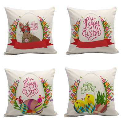 2019 hot Easter bunny egg pattern pillow cover sofa pillow cover manufacturers can be customized 2019 hot Easter bunny egg pattern pillow cover sofa pillow cover manufacturers can be customized