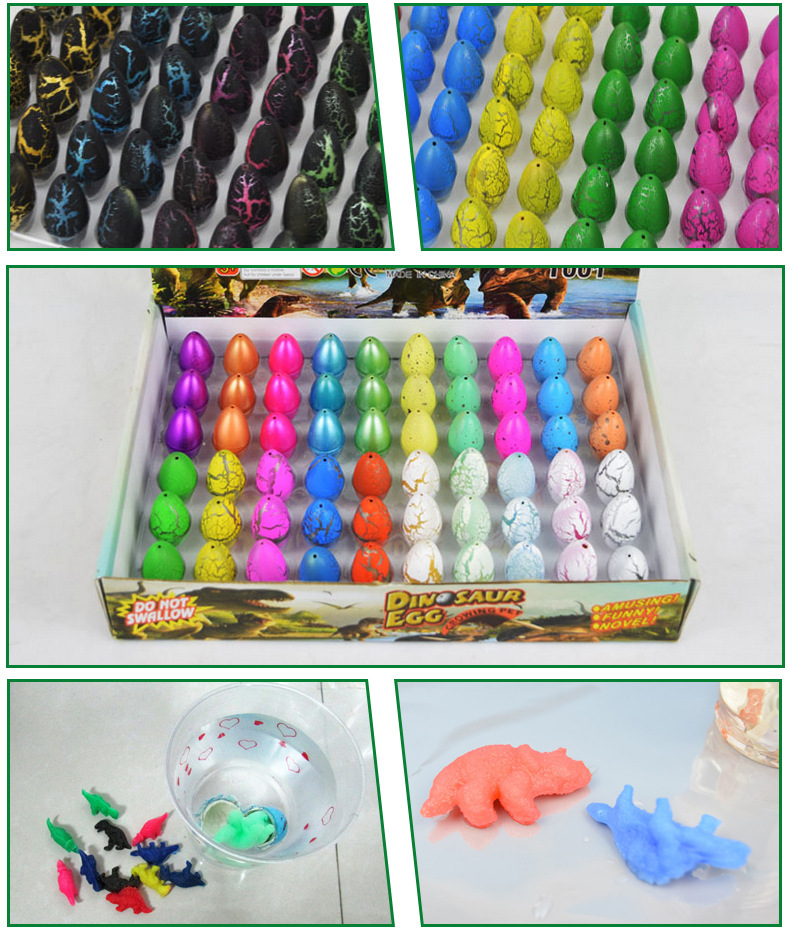 Cross-Border Hot Selling Magical Dinosaur Eggs Expansion Toys Easter Dinosaur Model Embryonated Egg Stall Educational Toys