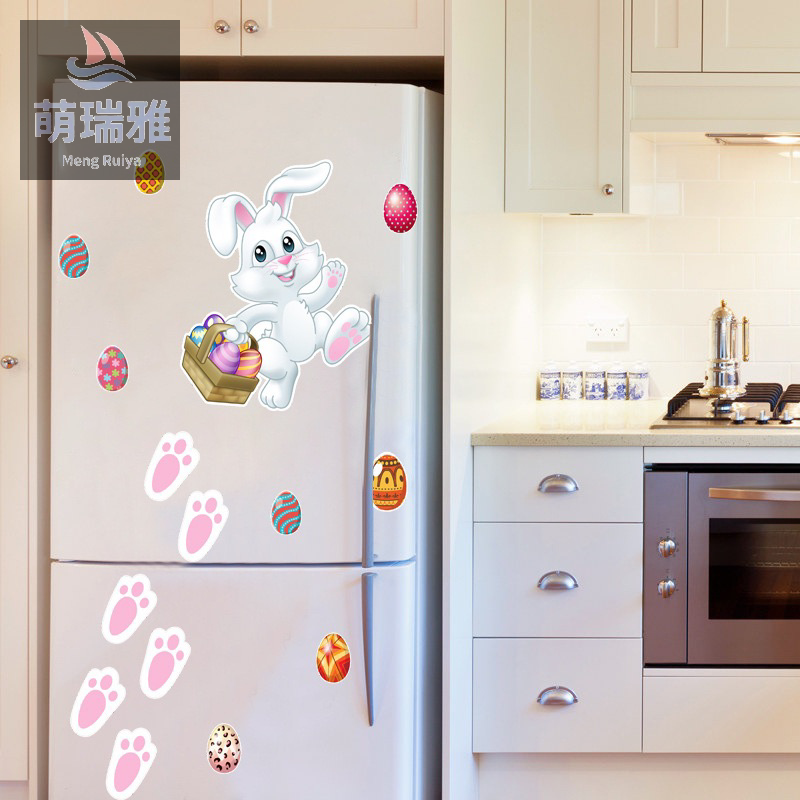 Easter Egg Rabbit St. Patrick&#039;s Day Magnetic Refridgerator Magnets Home Decorative Wall. Door Sticker