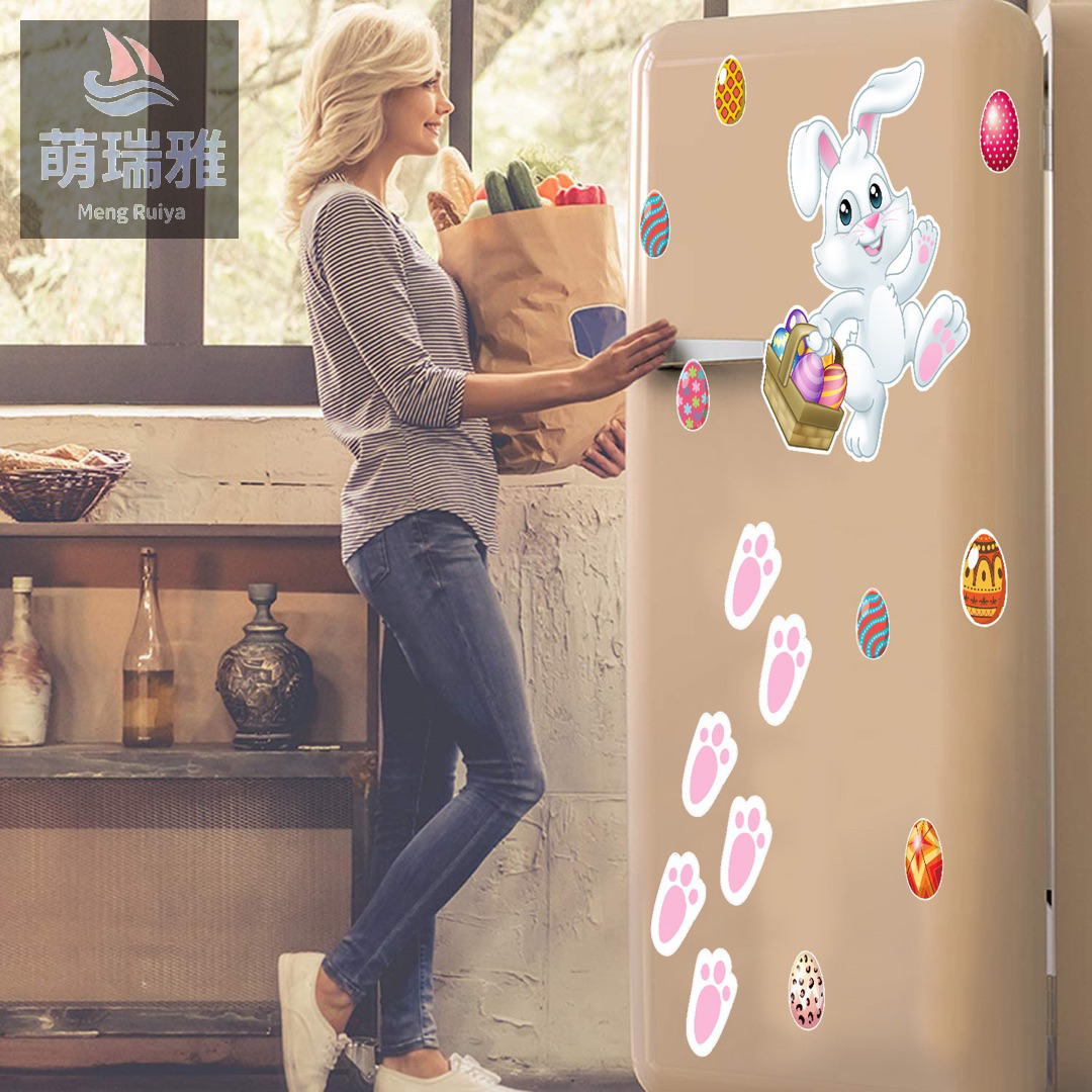 Easter Egg Rabbit St. Patrick&#039;s Day Magnetic Refridgerator Magnets Home Decorative Wall. Door Sticker