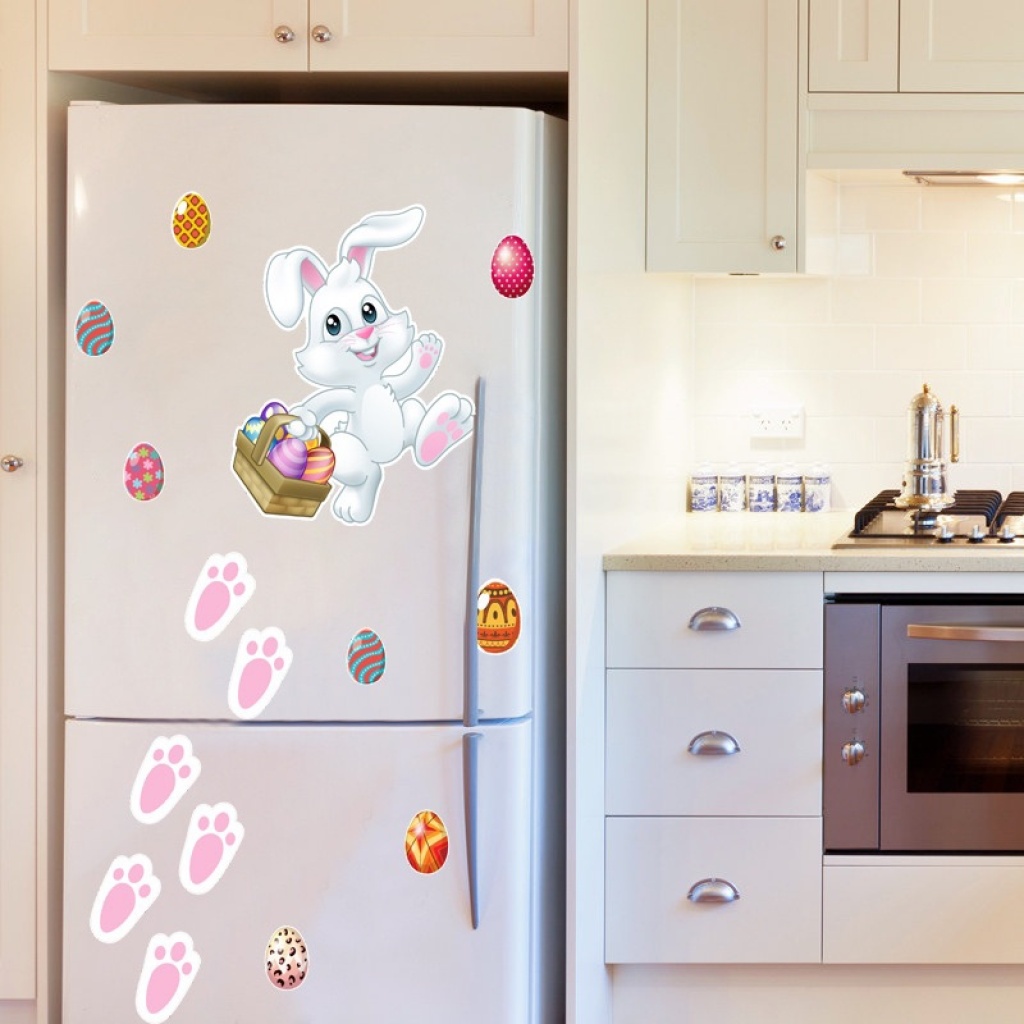 Easter Egg Rabbit St. Patrick's Day Magnetic Refridgerator Magnets Home Decorative Wall. Door Sticker