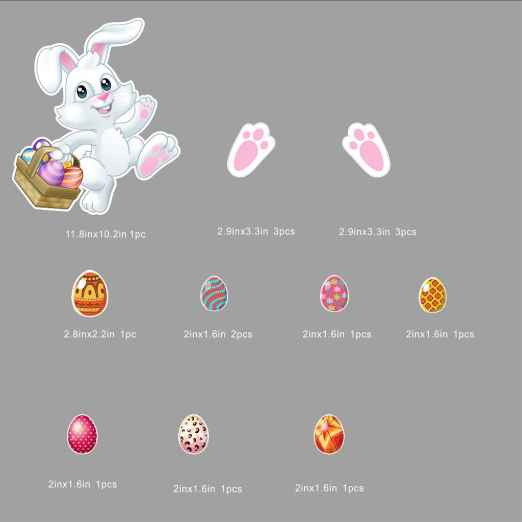 Easter Egg Rabbit St. Patrick's Day Magnetic Refridgerator Magnets Home Decorative Wall. Door Sticker