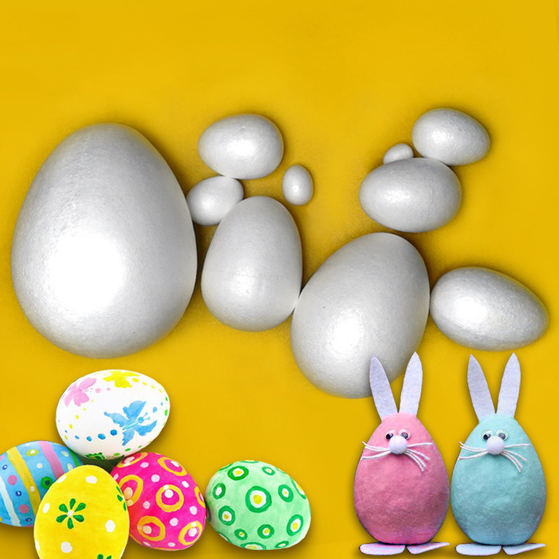  Solid Easter Foam Egg Children&#039;s Kindergarten Preschool Handmade DIY Expandable Polystyrene Colorful Eggs Easter Egg