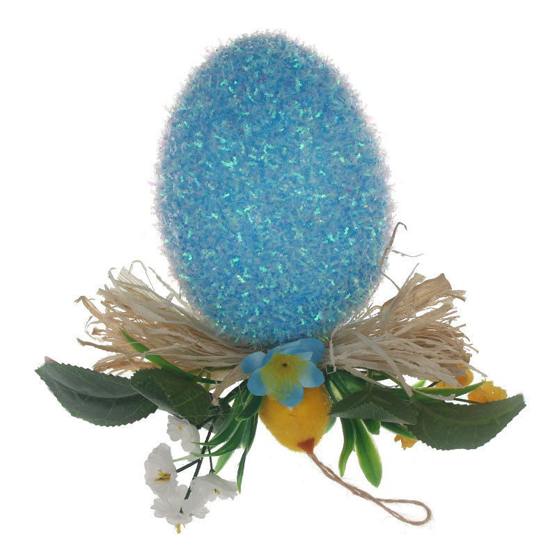 Cross-Border Hot Easter Rabbit Graffiti Foam Egg Pot Hanging Ornament Rattan Ornament Cartoon Toy Egg Easter Egg