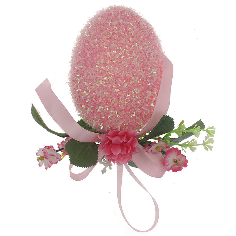 Cross-Border Hot Easter Rabbit Graffiti Foam Egg Pot Hanging Ornament Rattan Ornament Cartoon Toy Egg Easter Egg