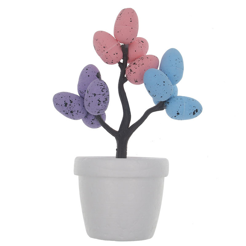 Cross-Border Hot Easter Rabbit Graffiti Foam Egg Pot Hanging Ornament Rattan Ornament Cartoon Toy Egg Easter Egg