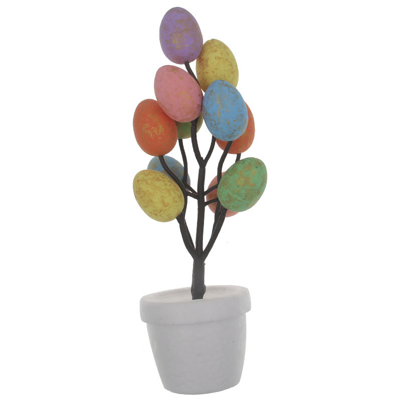 Cross-Border Hot Easter Rabbit Graffiti Foam Egg Pot Hanging Ornament Rattan Ornament Cartoon Toy Egg Easter Egg