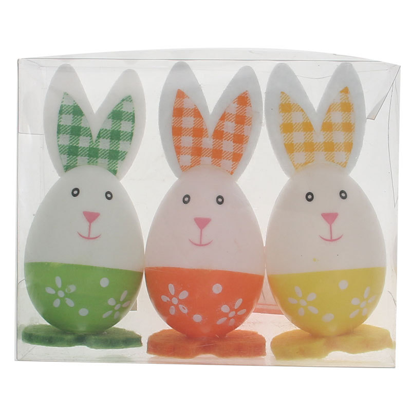 Cross-Border Hot Easter Rabbit Graffiti Foam Egg Pot Hanging Ornament Rattan Ornament Cartoon Toy Egg Easter Egg