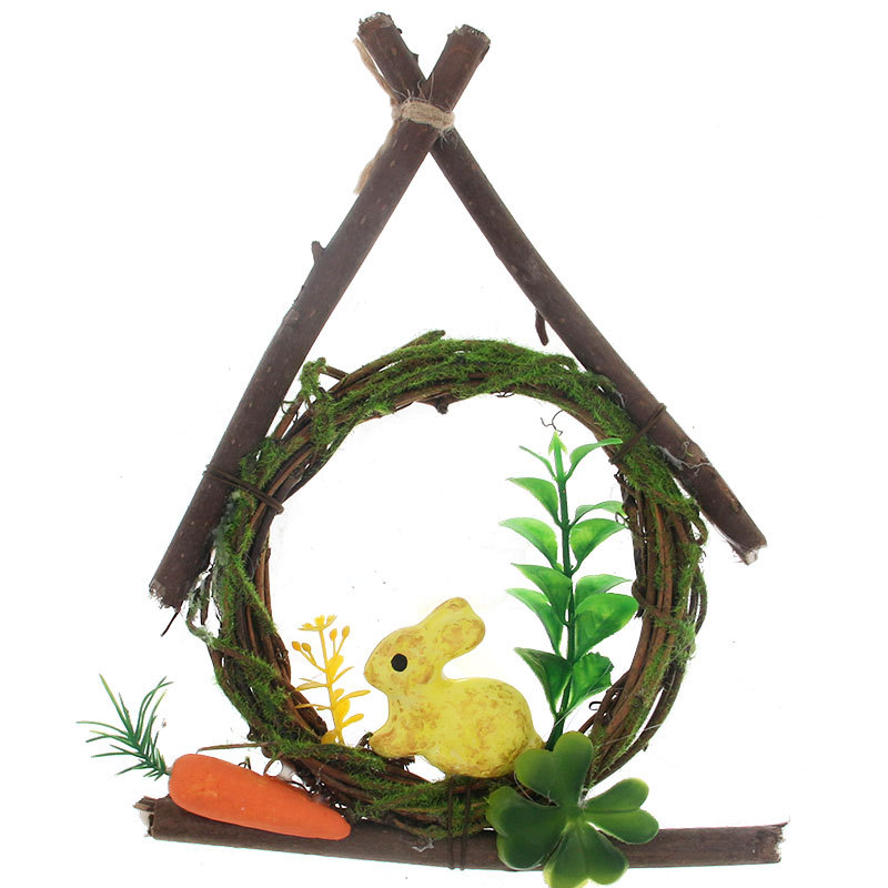 Cross-Border Hot Easter Rabbit Graffiti Foam Egg Pot Hanging Ornament Rattan Ornament Cartoon Toy Egg Easter Egg