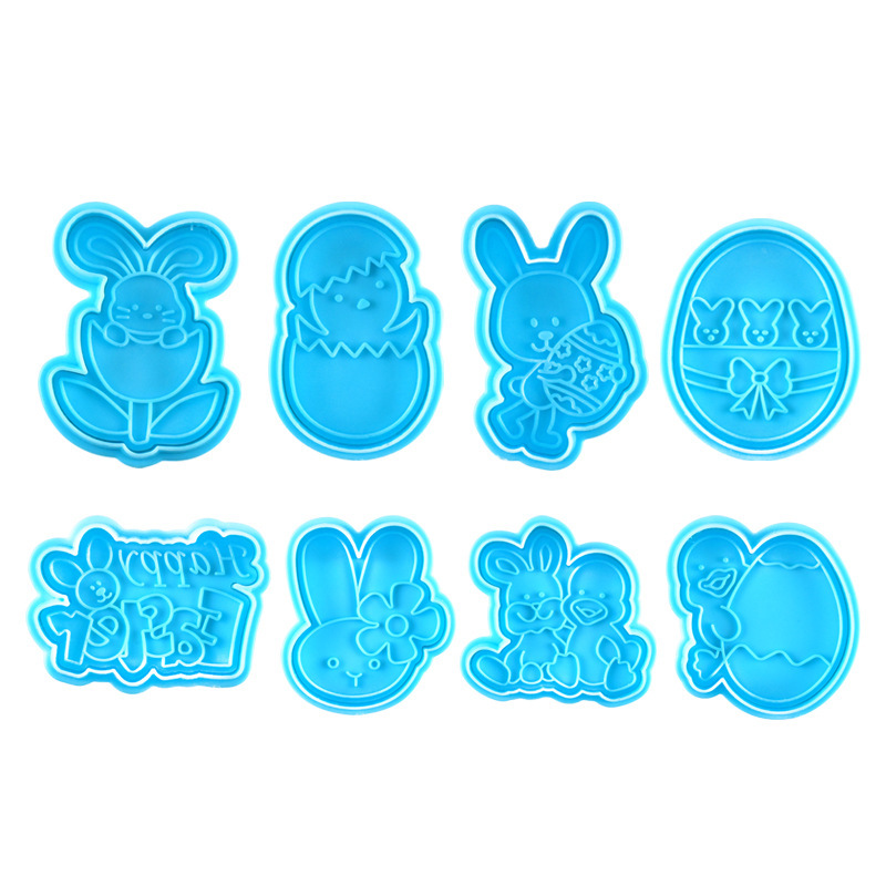 Easter Biscuit Mold Suit Chicken Rabbit Flower Egg Chicken Rabbit Pansy Cookie Cutter Die Fondant Cookie Mold