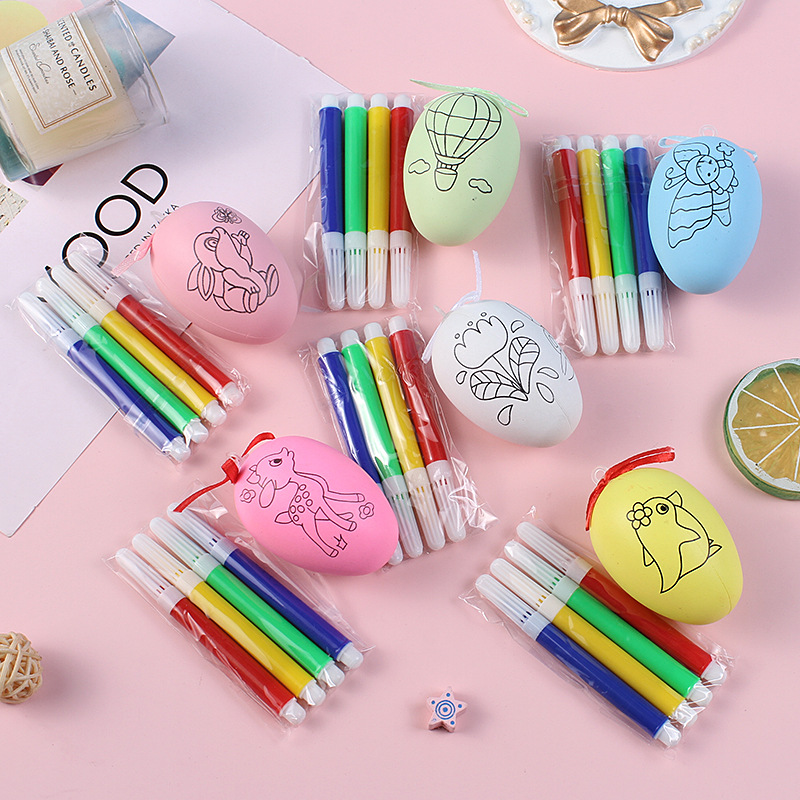 Easter Egg DIY Handmade Coloring Egg-Shell Painting Egg Wholesale Christmas Egg Stall Toy Children&#039;s Prizes