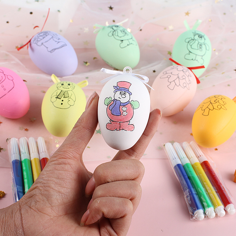 Easter Egg DIY Handmade Coloring Egg-Shell Painting Egg Wholesale Christmas Egg Stall Toy Children&#039;s Prizes
