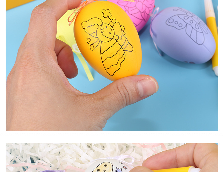 Easter Egg DIY Handmade Coloring Egg-Shell Painting Egg Wholesale Christmas Egg Stall Toy Children's Prizes