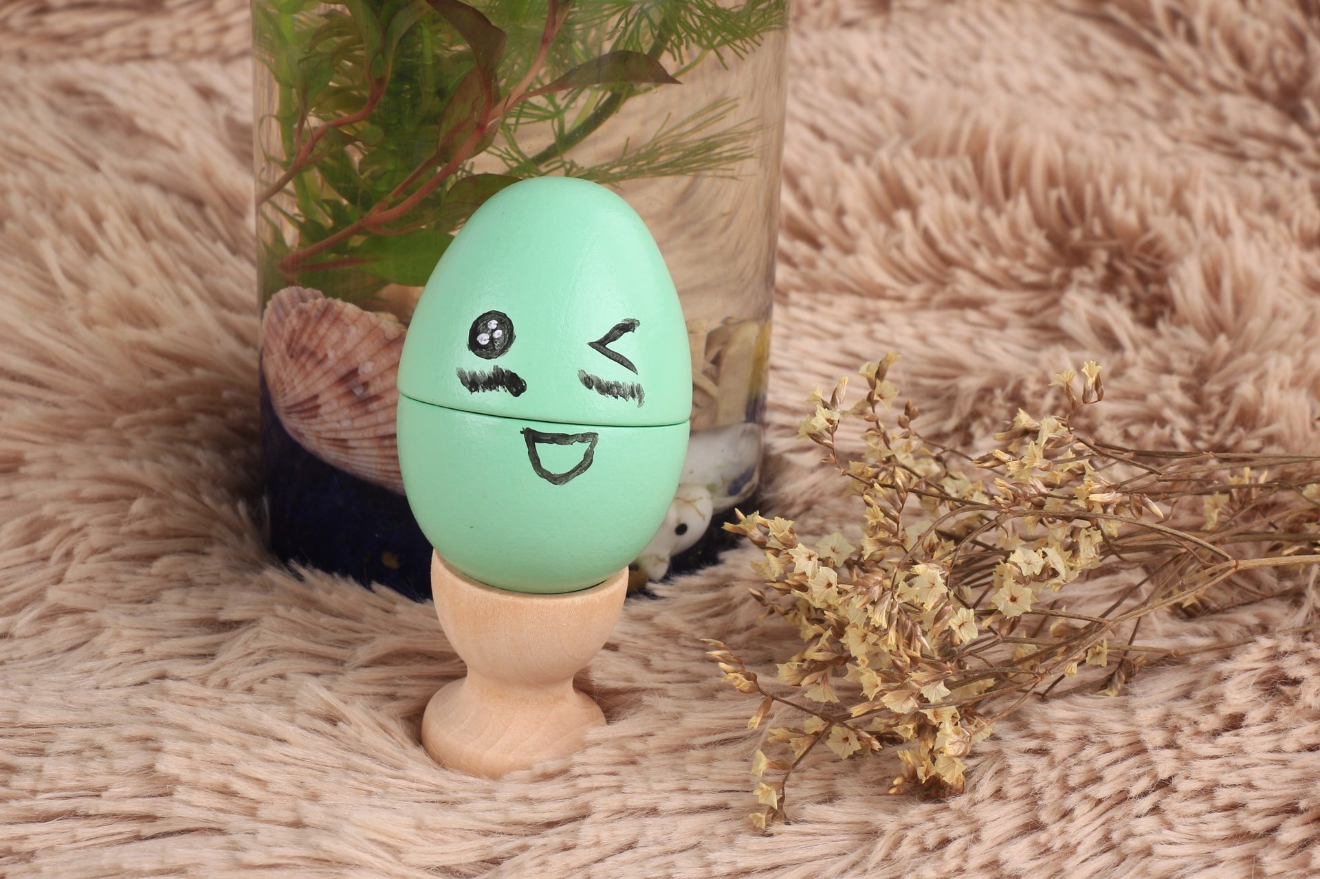 Factory Direct Sales Wooden Egg Bracket Wooden Simulation of Eggs Base Wine Glass Shape Easter Children&#039;s Toys