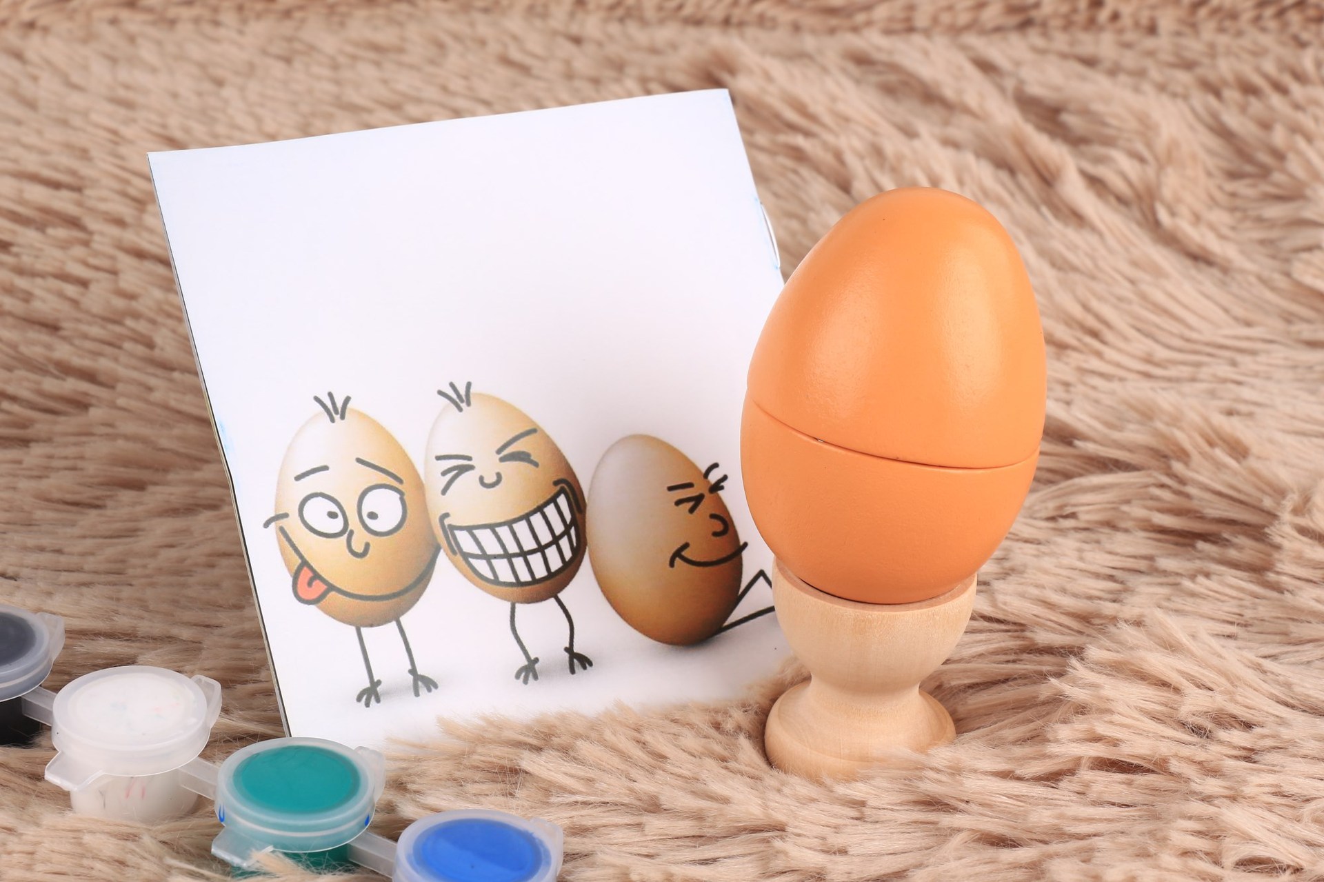 Factory Direct Sales Wooden Egg Bracket Wooden Simulation of Eggs Base Wine Glass Shape Easter Children's Toys