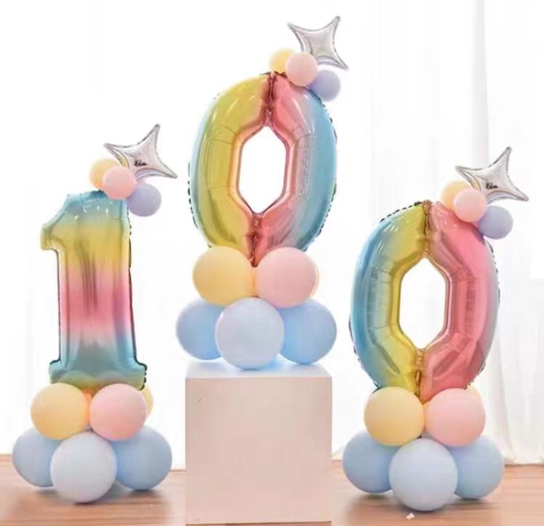 Digital Balloon 0-9 Retail Birthday Anniversary Crown Digital Balloon Aluminum Film Balloon Gradient Color Balloon Digital Balloon 0-9 Retail Birthday Anniversary Crown Digital Balloon Aluminum Film Balloon Gradient Color Balloon