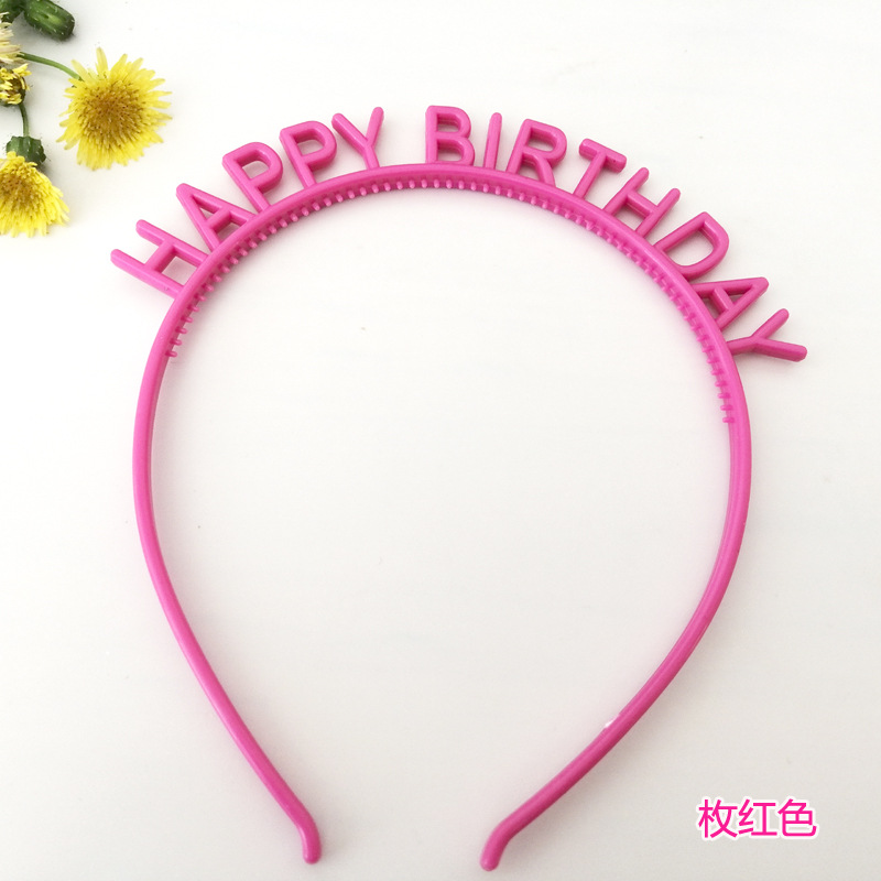 Factory Primary Supply Happy Birthday Children's Cartoon Crown Happy Birthday Hairband Headband Wholesale