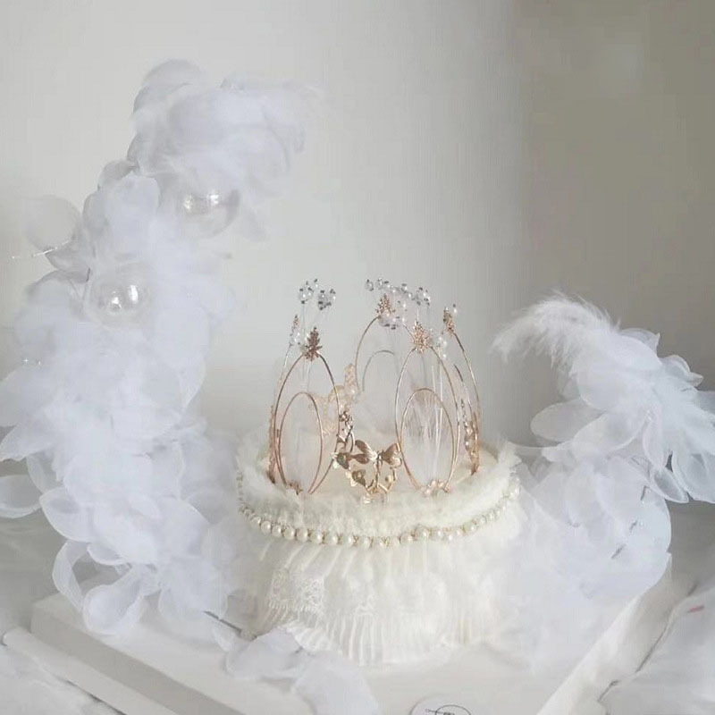 Internet Celebrity Feather Moon Boat Cake Stand Grenadine Goddess Crown Birthday Plug-in Components Valentine's Day Dessert Table Baking Decoration Internet Celebrity Feather Moon Boat Cake Stand Grenadine Goddess Crown Birthday Plug-in Components Valentine's Day Dessert Table Baking Decoration