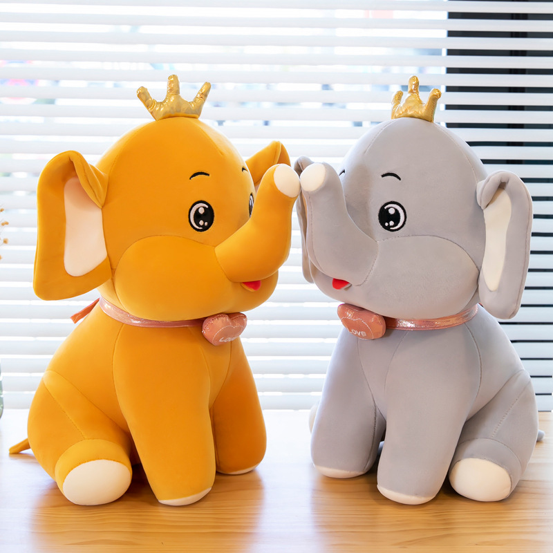 New Crown Elephant Plush Toy Doll Love Big Doll Ragdoll Girls Birthday Gifts Wholesale Customization