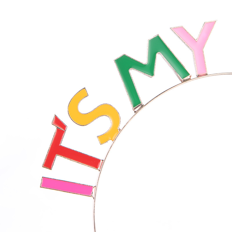 Birthday Party Headband It&#039;s My Birthday Dripping Rainbow Birthday Headband Birthday Crown Headdress
