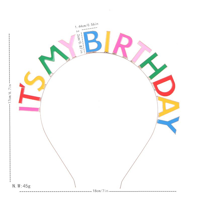 Birthday Party Headband It's My Birthday Dripping Rainbow Birthday Headband Birthday Crown Headdress