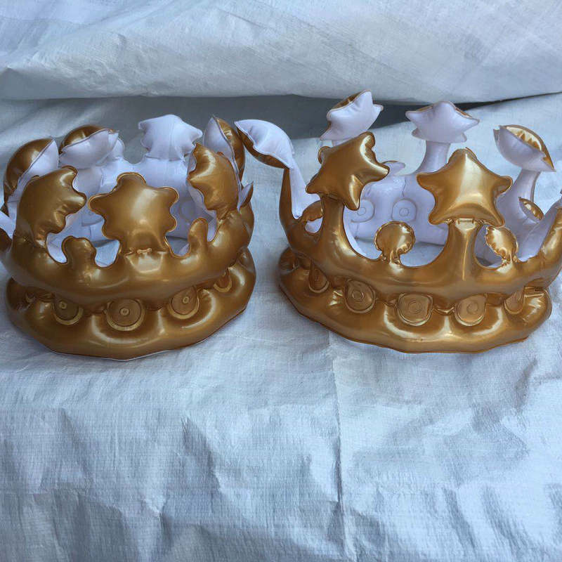 PVC inflatable toys Birthday gift Golden Crown children&#039;s Crown costume creative gift interactive toys