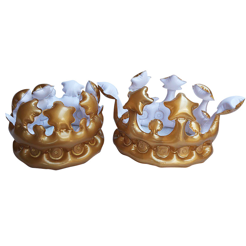 PVC inflatable toys Birthday gift Golden Crown children&#039;s Crown costume creative gift interactive toys