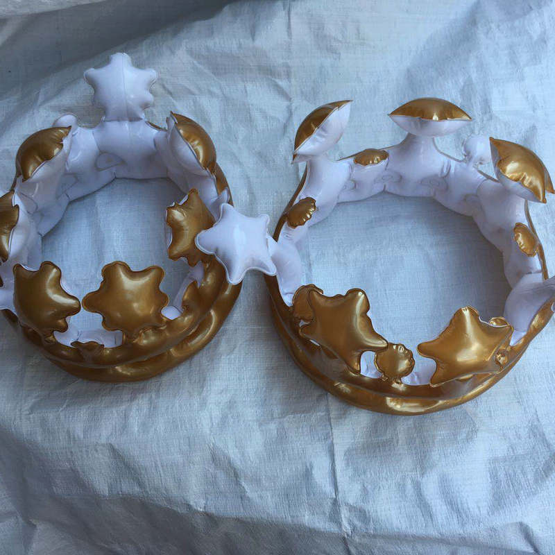 PVC inflatable toys Birthday gift Golden Crown children's Crown costume creative gift interactive toys