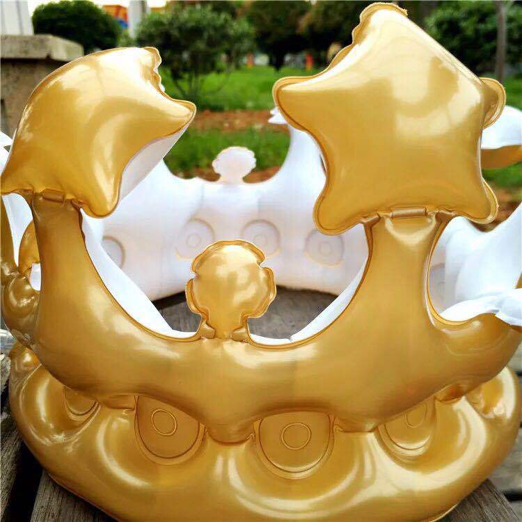PVC inflatable toys Birthday gift Golden Crown children's Crown costume creative gift interactive toys