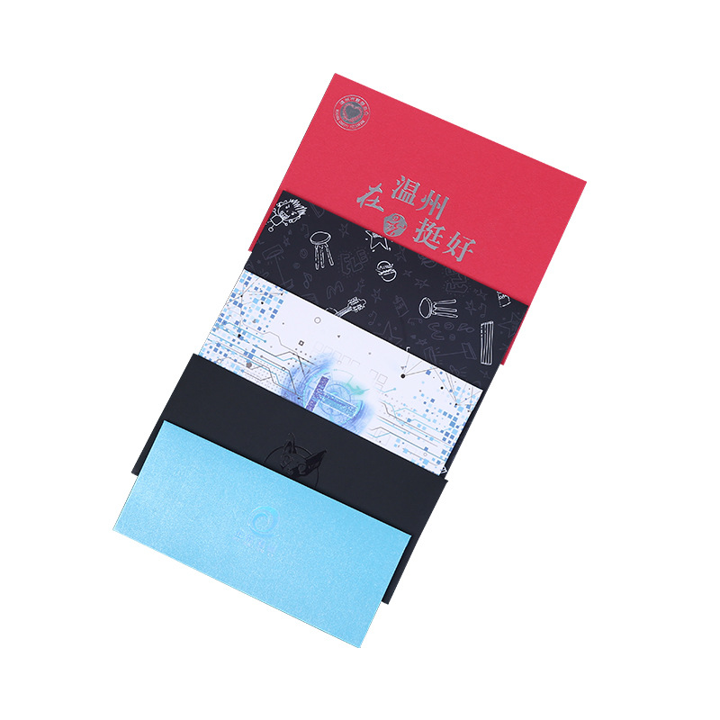 Customized Iridescent Paper Envelope Gilding Business Invitation VIP Member Black Invitations