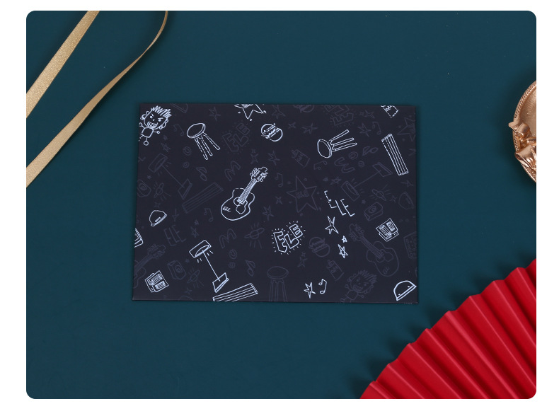 Customized Iridescent Paper Envelope Gilding Business Invitation VIP Member Black Invitations