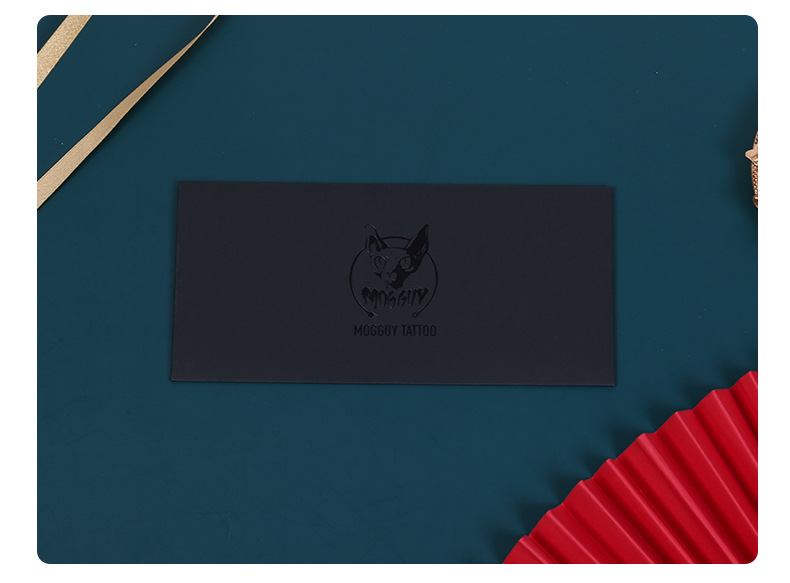 Customized Iridescent Paper Envelope Gilding Business Invitation VIP Member Black Invitations
