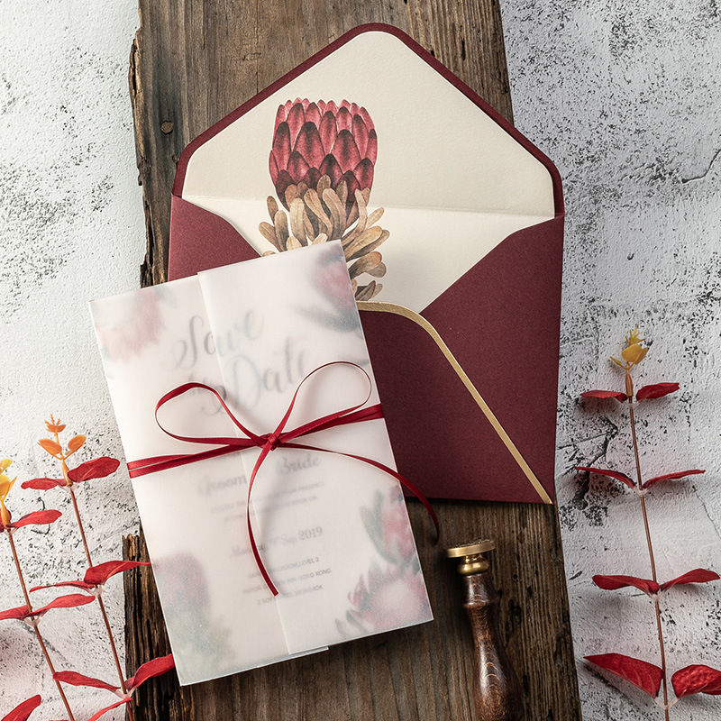 European-Style Mori Style Invitation Letter Personalized Creative Invitation Card Wedding 2020 Wedding Invitations